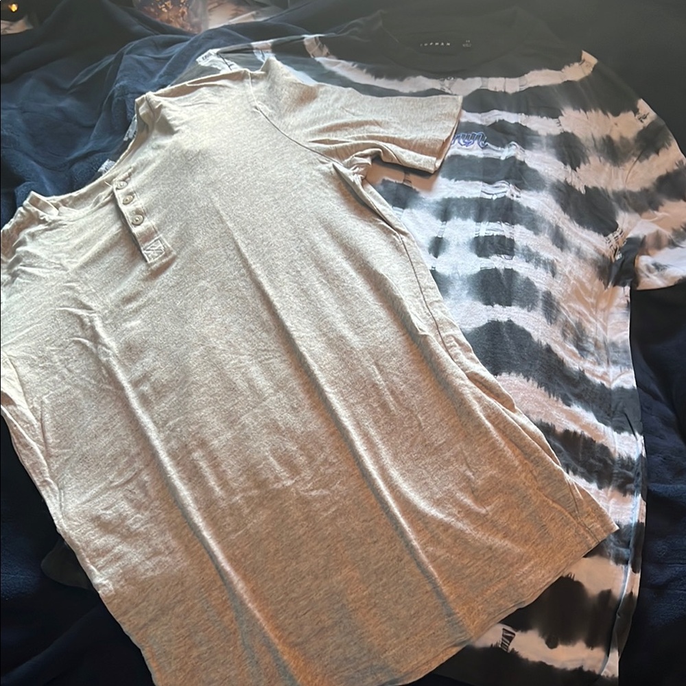 Men's Casual Henley and Tie-Dye T-Shirts